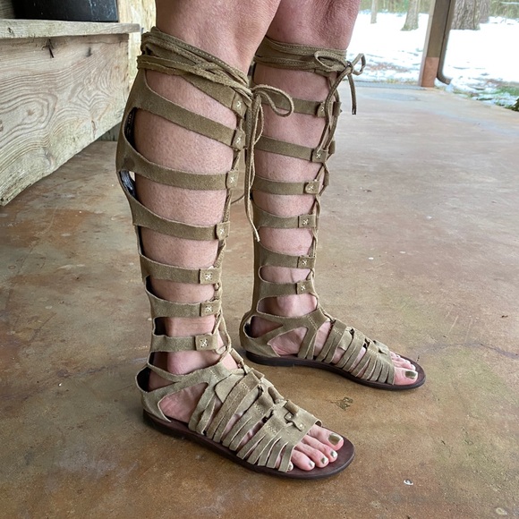Free People Gladiator Sandals Tan Strappy Sandals - Picture 4 of 12